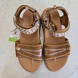 Women's KUAILU Brown & Beige Comfort Sandals US 11